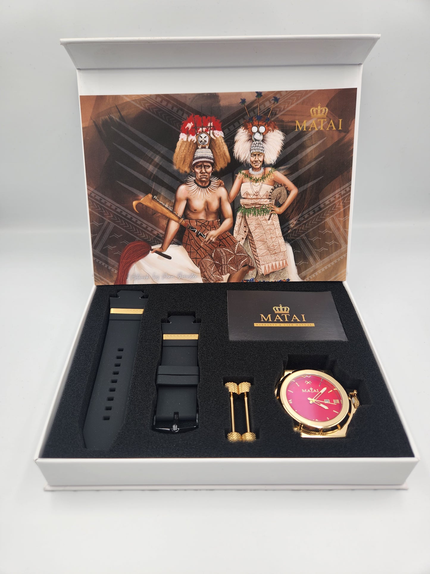 Matai - Gold / Red Genesis G3 Watch