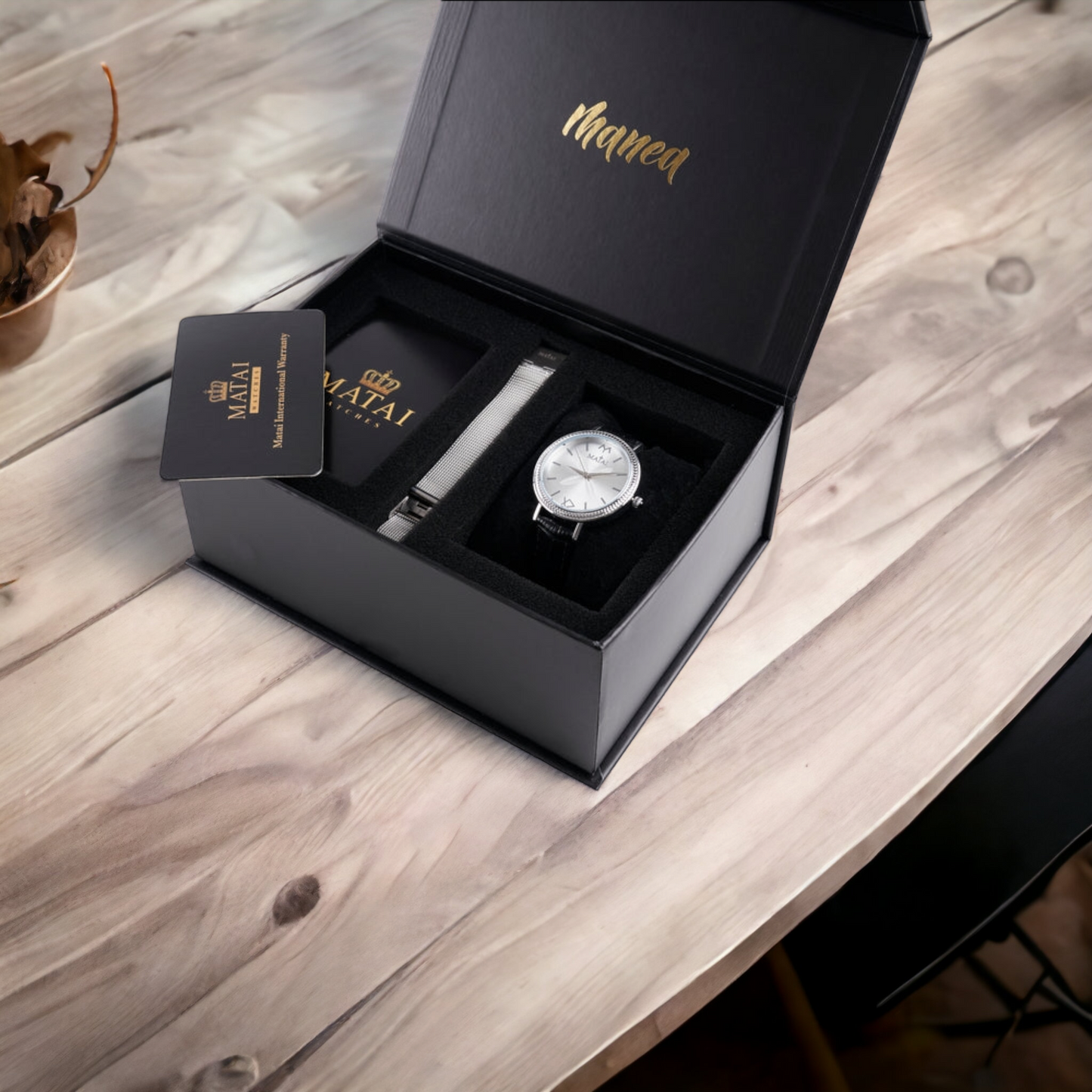 Matai Womens Manea Watch White + Black