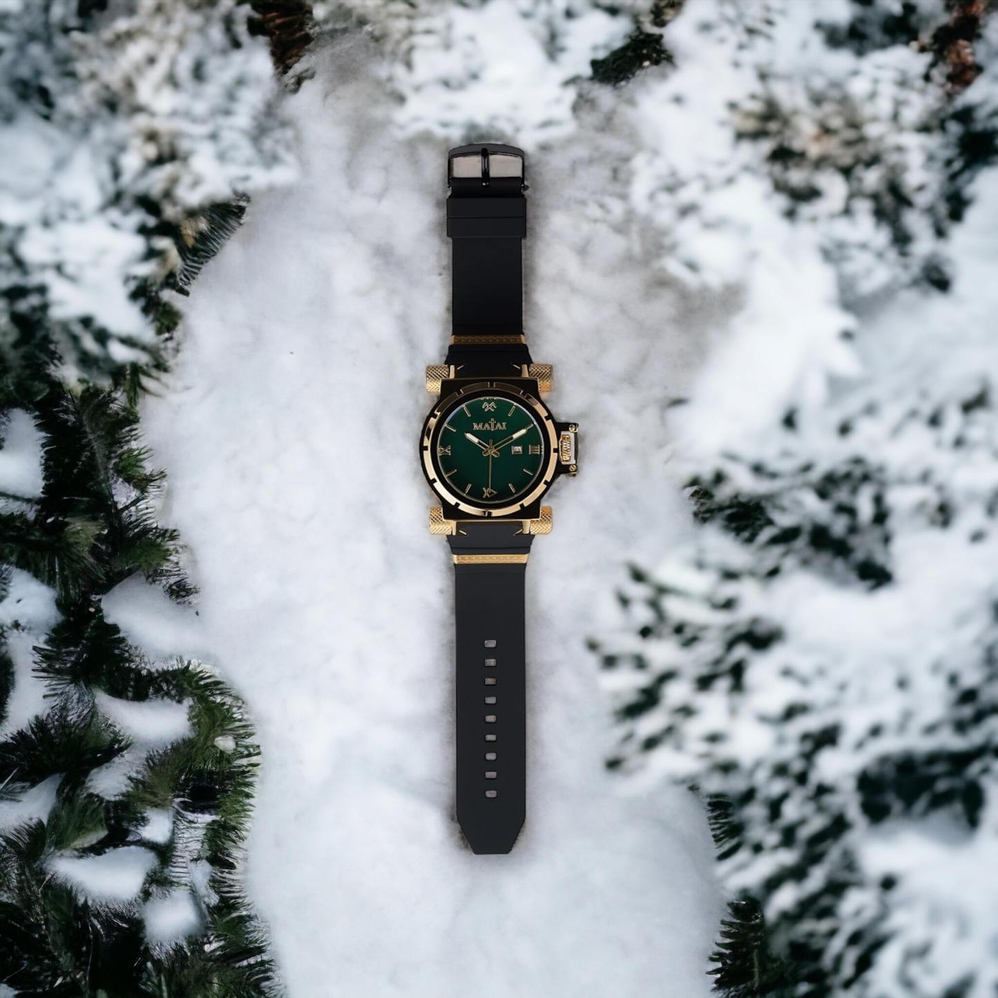 Matai - Gold / Green Genesis G3 Watch