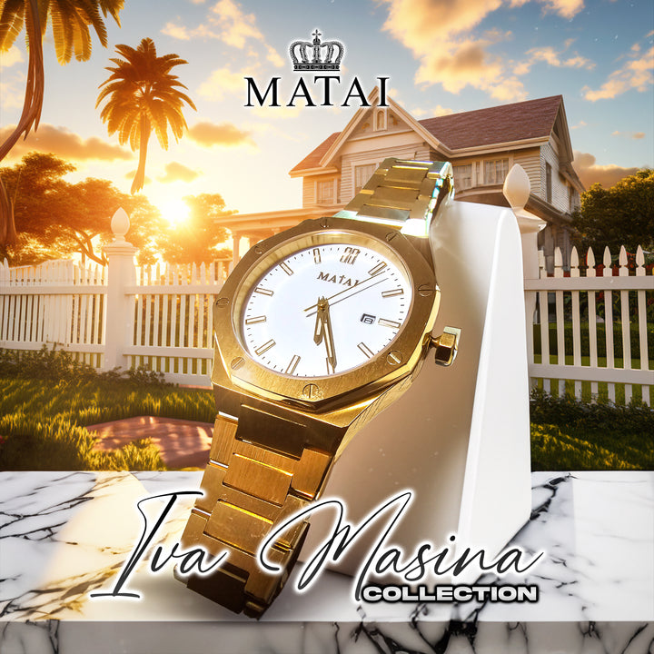 MATAI - Iva Masina Collection | 316L | Sapphire | Gold | White