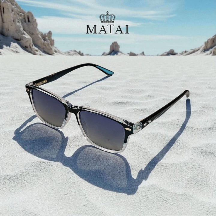 MATAI AJ1 Sunglasses - Dual Tone Black | Blue
