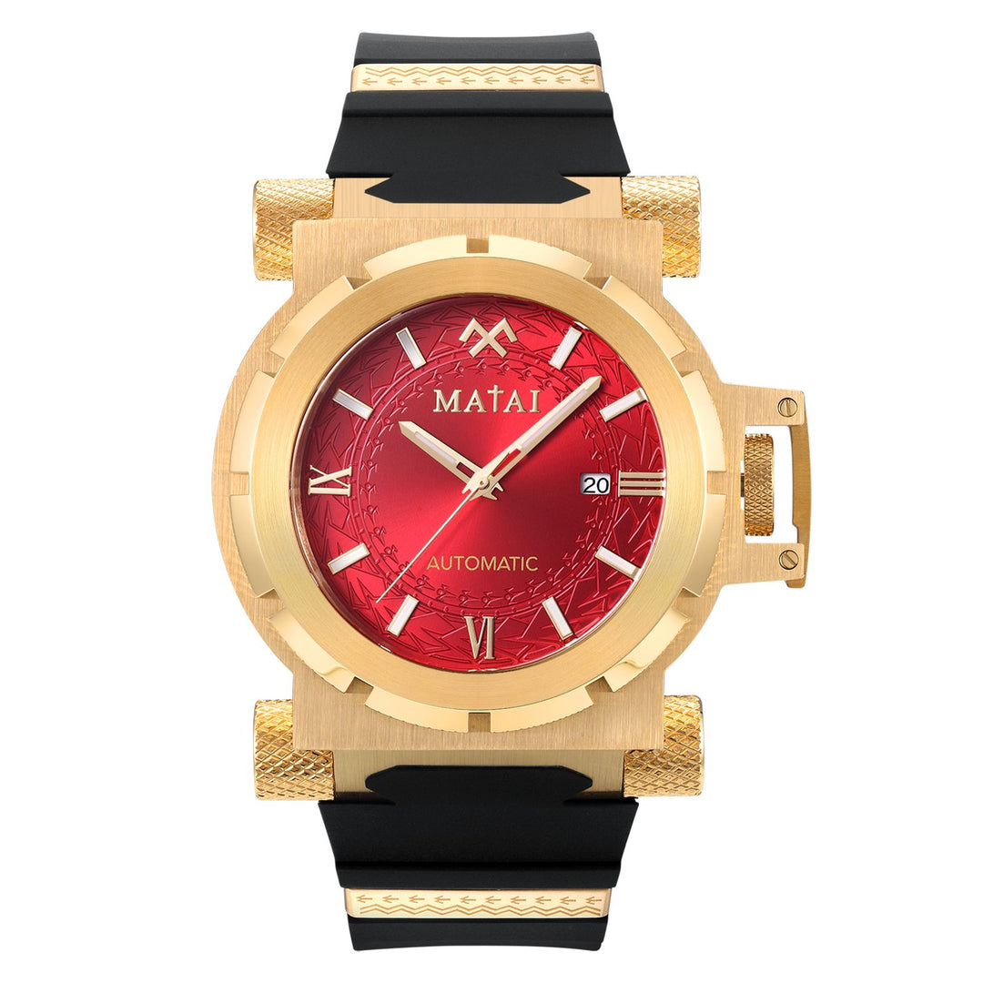 MATAI | Genesis G4 SX One | Automatic | Steel Strap | Gold | Red