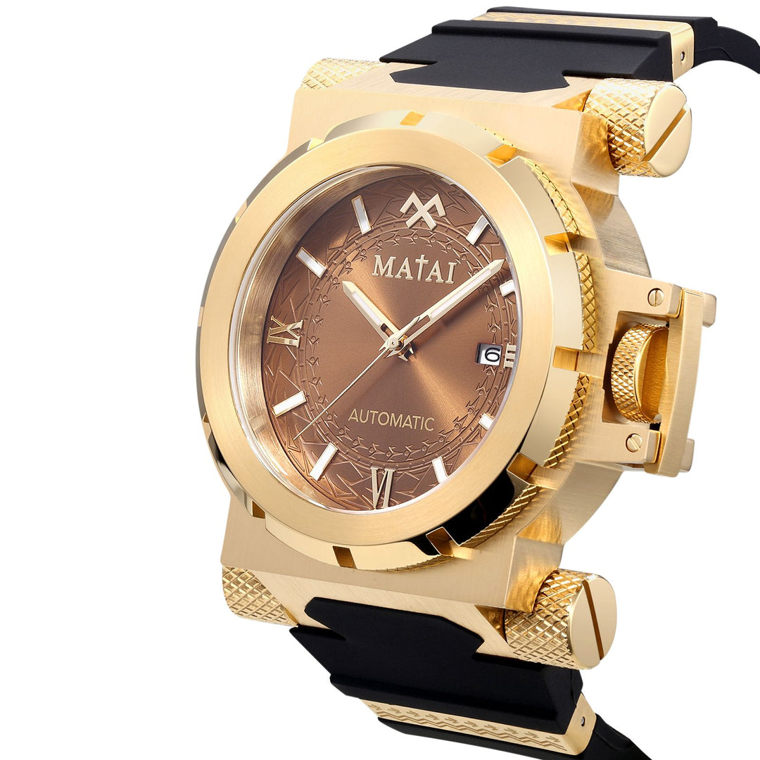 MATAI | Genesis G4 SX One | Automatic | Steel Strap | Gold | Brown