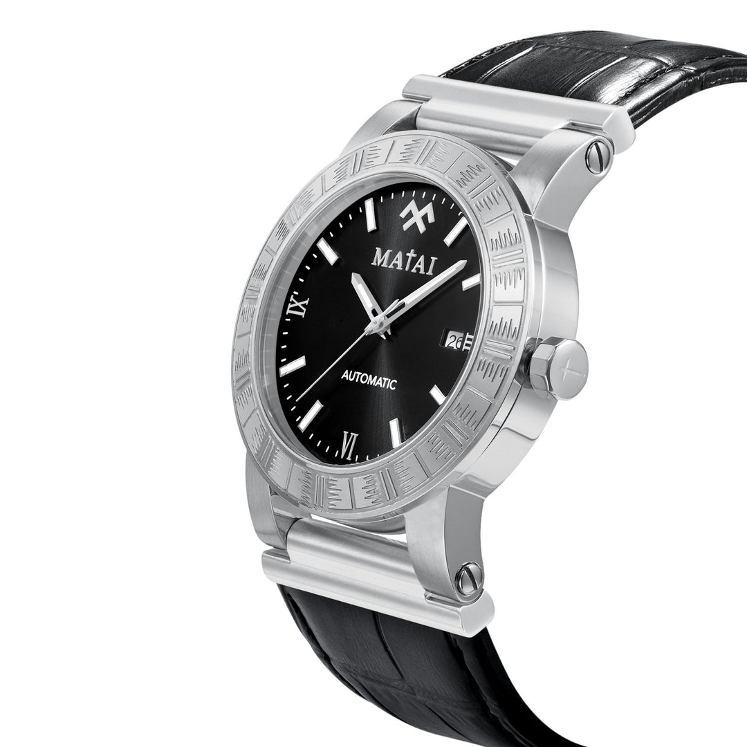 MATAI | Malaga Automatic Watch | First Release | 2024 | Silver Case | Black Dial Original