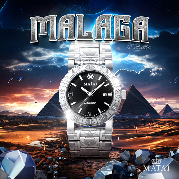MATAI | Malaga Automatic Watch | First Release | 2024 | Silver Case | Black Dial Original