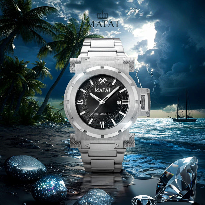 MATAI | Genesis G4 SX One | Automatic | Steel Strap | Silver | Black