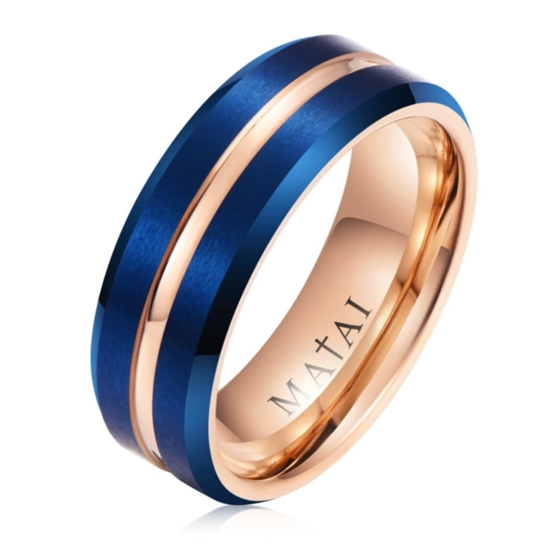 MATAI | Rose Gold Blue | Rose of Sharon Ring