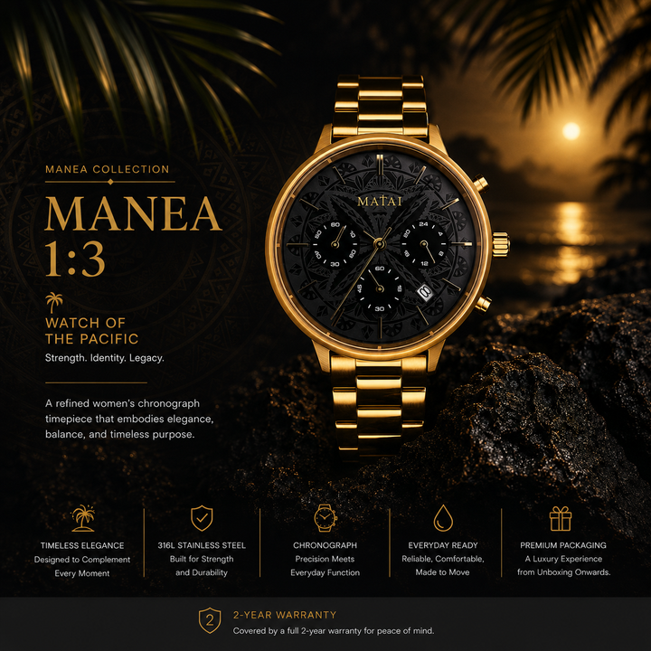 MANEA Collection 1:3 | Women Watch | Gold Black