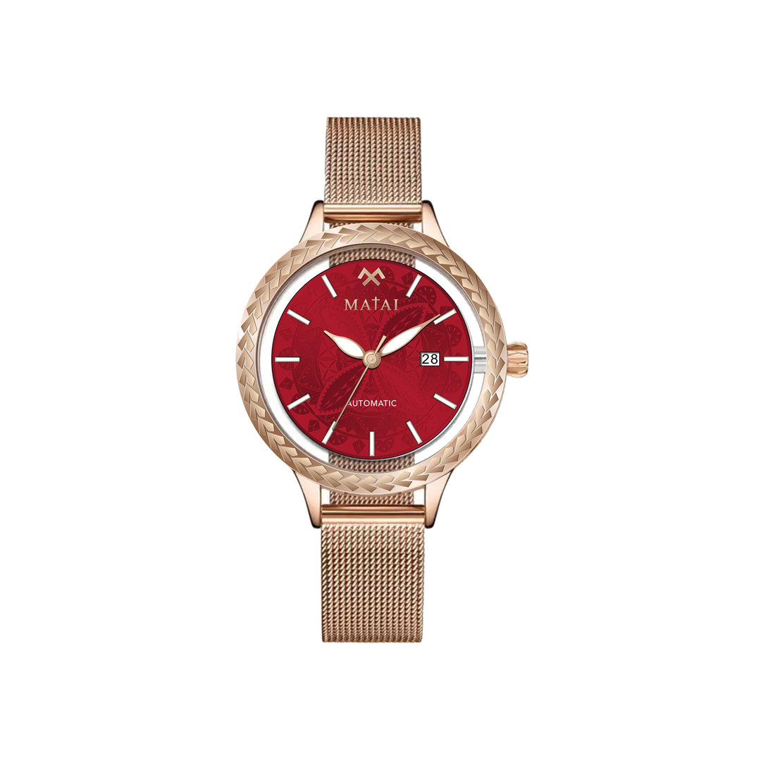 MATAI | Manea Automatic | Rose Gold | Red