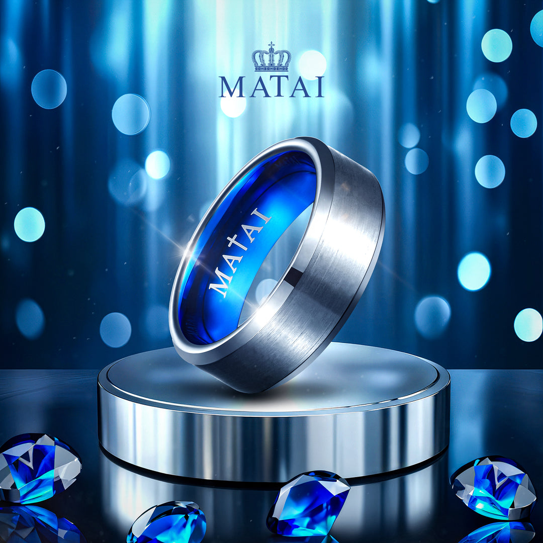 MATAI | Dark Silver Manu Blue | Manu Ring