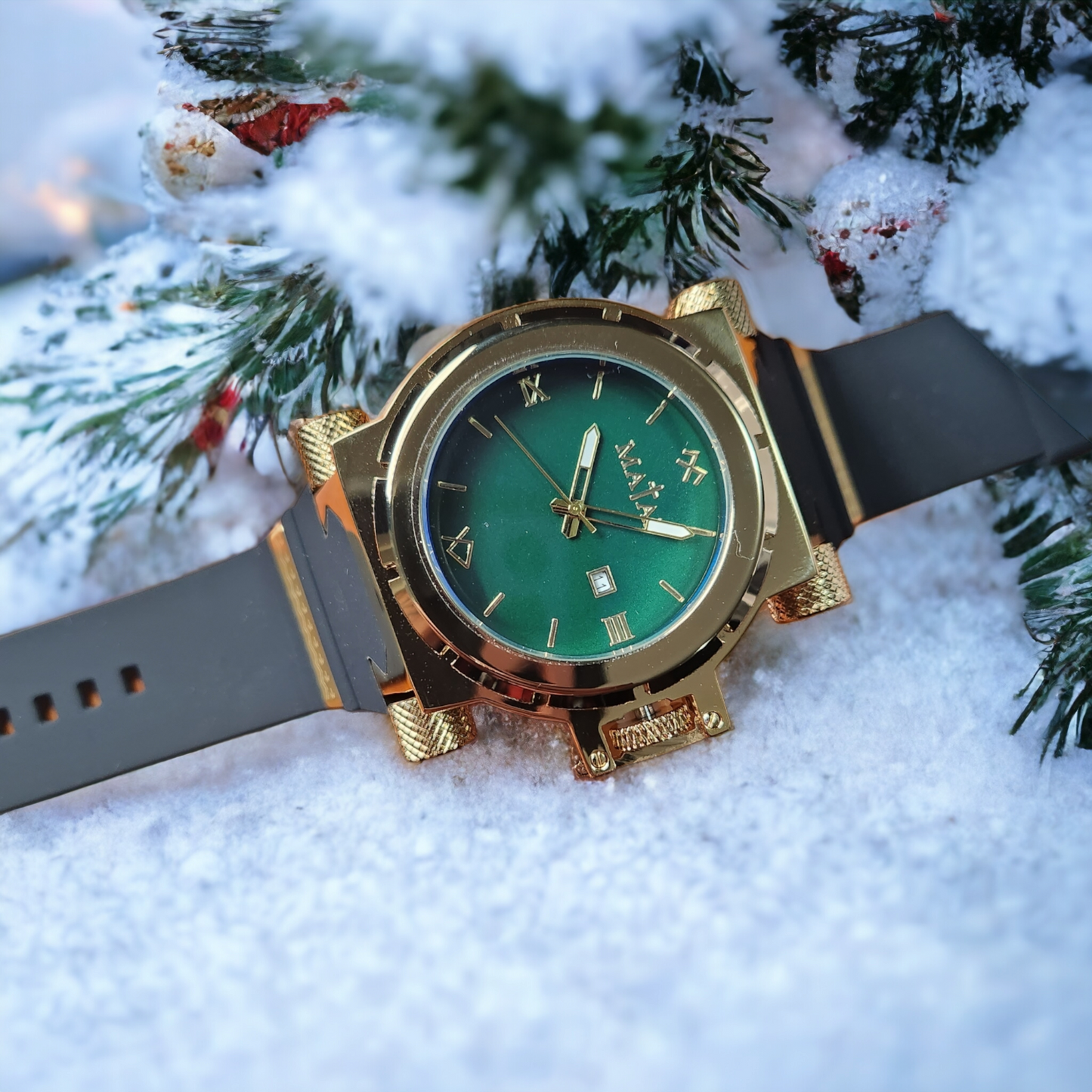 Matai - Gold / Green Genesis G3 Watch