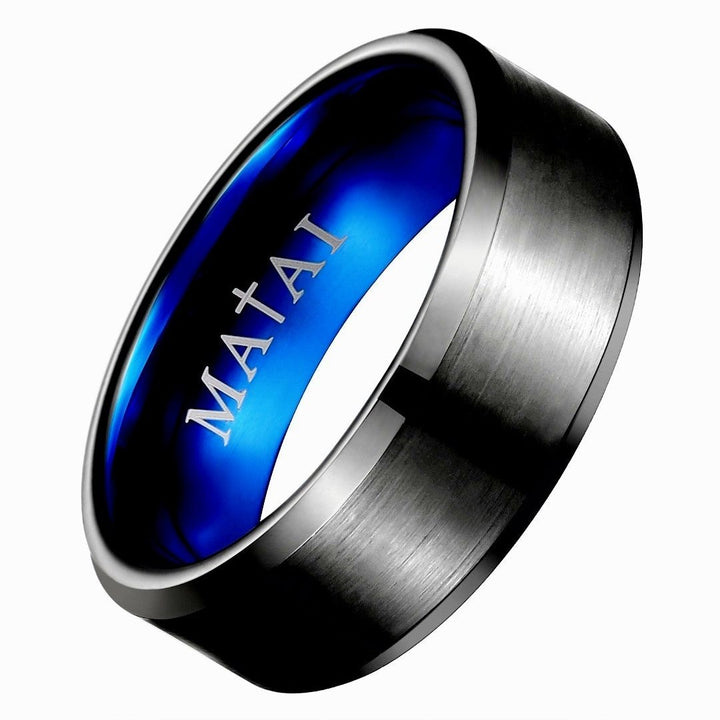 MATAI | Dark Silver Manu Blue | Manu Ring