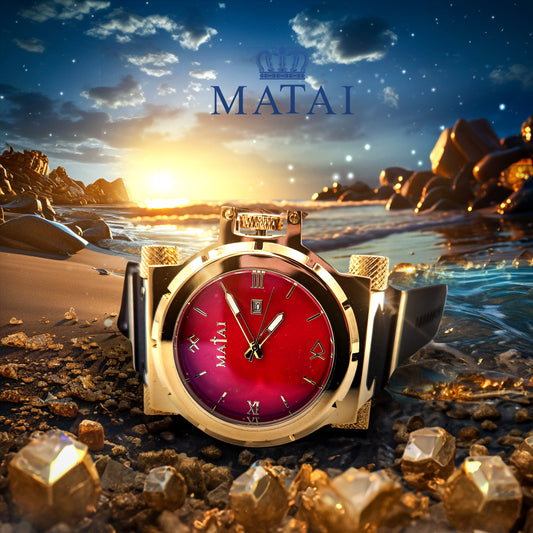 Matai - Gold / Red Genesis G3 Watch