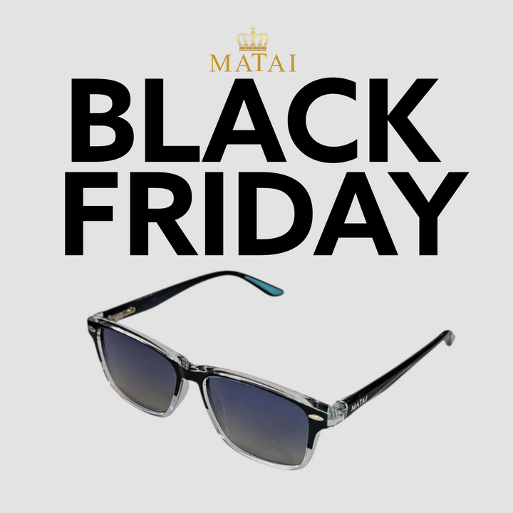 MATAI AJ1 Sunglasses - Dual Tone Black | Blue