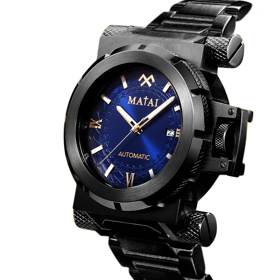 MATAI Genesis G4 SX One Automatic Black Case & Strap, Blue Dial WATCH MATAI Genesis G4 SX One Automatic Black Case & Strap, Blue Dial WATCH